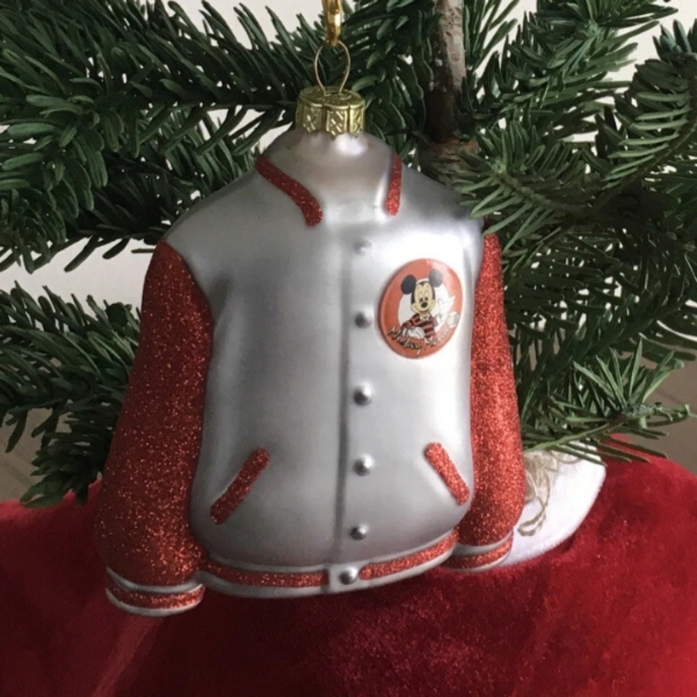 Disney Sketchbook Mickey Mouse Red and Silver Mouseketeer jacket Ornament
